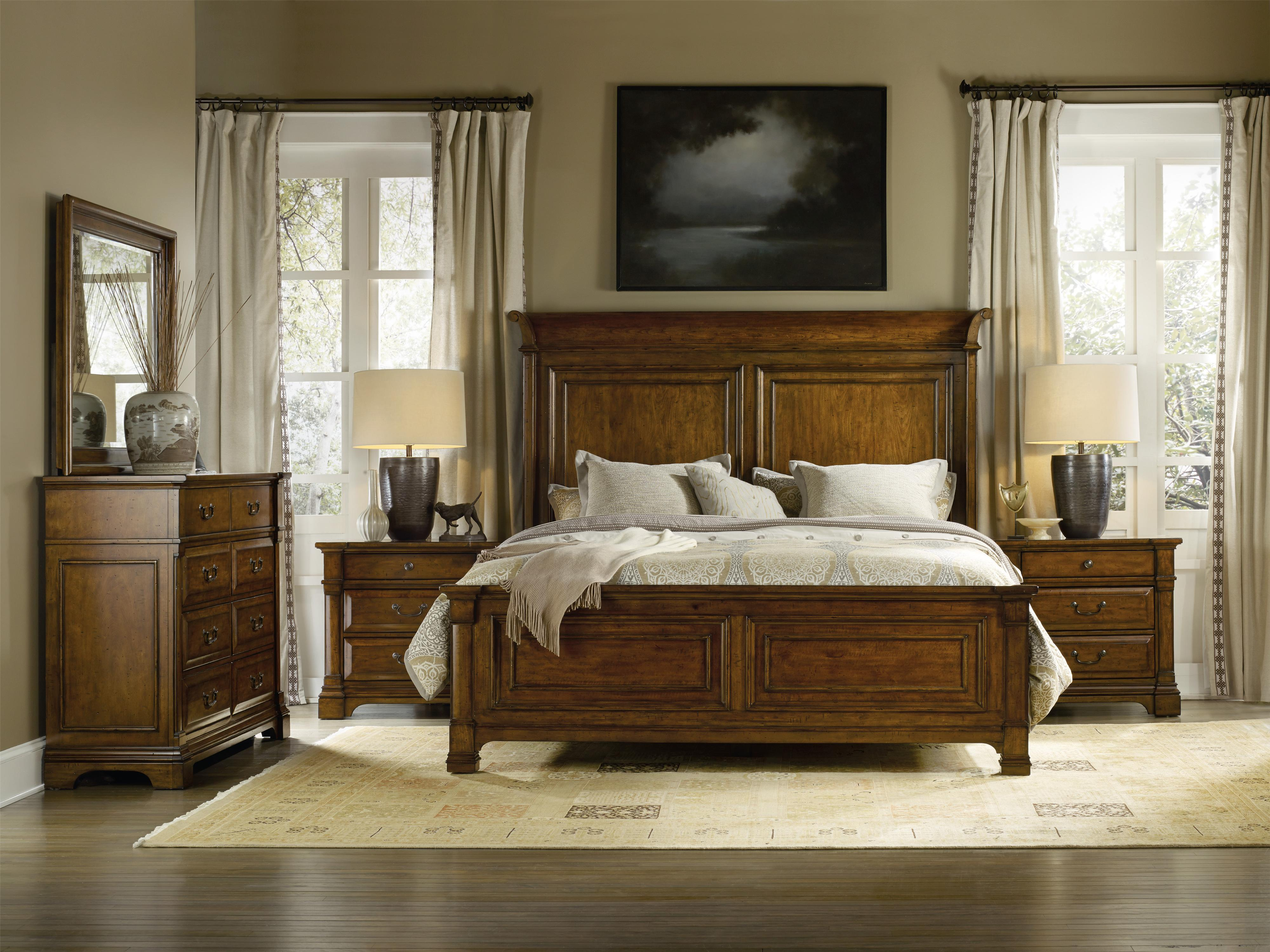 Tynecastle Traditional King Panel Bedroom Group Hooker Furniture At Dunk Bright Furniture inside sizing 4000 X 2999