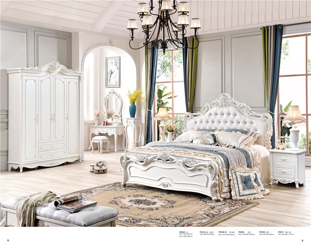 Us 14980 White Color Unique Design Bedroom Set With Wardrobe In Bedroom Sets From Furniture On Aliexpress Alibaba Group inside measurements 1000 X 800