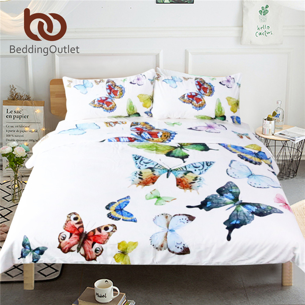 Us 279 40 Offbeddingoutlet 3 Pieces Flying Butterflies Duvet Cover Set Butterfly Collection Bedding Set Hypoallergenic Soft Bed Cover Set In pertaining to dimensions 1000 X 1000