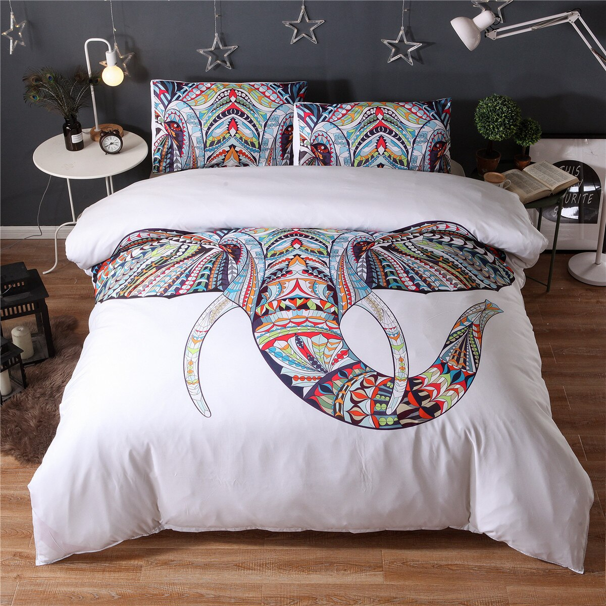 Us 4019 38 Off3d Elephant Bedding Set Bohemia King Duvet Cover With Pillowcase Colorful Printed Indian Bed Set Cover 3 Pieces Bedroom Textiles In regarding size 1200 X 1200