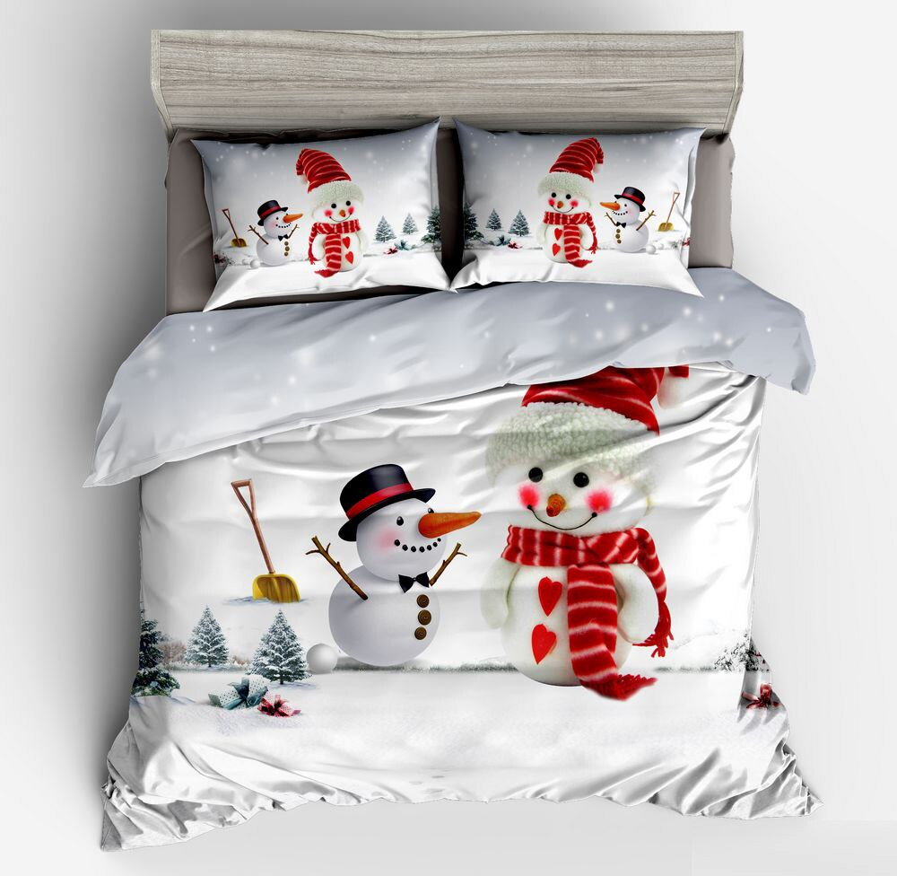 Us 5039 49 Offbedroom Decor Snowman Bedding Sets Winter Christmas Snowman Printed Duvet Cover Sets Bedspread For Adult Kids 23pcs Bedclothes In intended for dimensions 1000 X 976