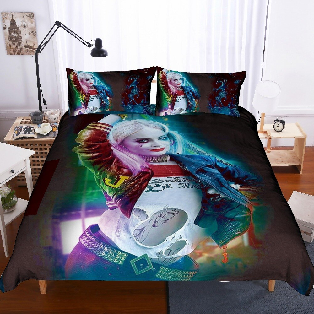 Us 584 27 Offsuicide Squad 3d Bedding Set Harley Quinn Comforter Bedding Sets Duvet Cover Clown Killer Super Hero Bed Linen Bedclothes In Bedding regarding size 1000 X 1000