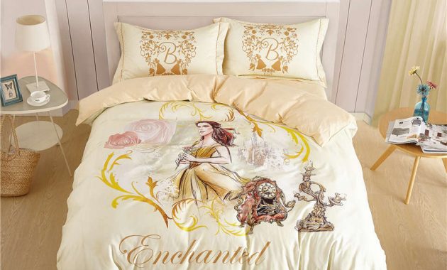 Us 7525 29 Offdisney Beauty And The Beast Belle Princess Bedding Sets For Girls Home Decor 600tc Cotton Bed Cover Single Twin Full Queen Size In with regard to sizing 960 X 876