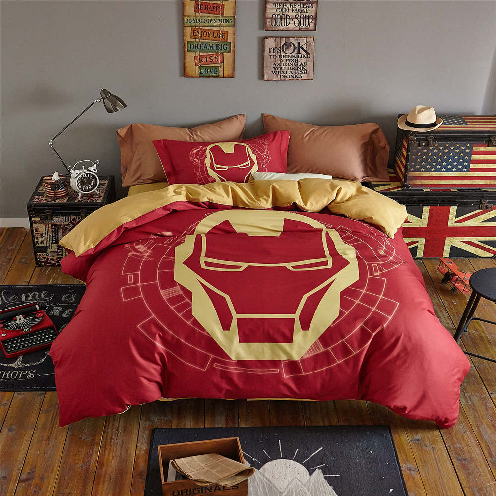 Us 768 29 Off3d Marvel Iron Man Penghibur Cover Set Ratu Ukuran Anak Laki Laki Kartun Rumah Tekstil Katun Mesir Tempat Disney Linen Tempat Tidur 4 with sizing 1000 X 1000