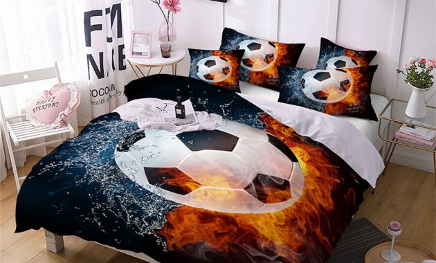 Us 798 40 Offdrop Shipping 3d Flame Explosion Football Bedding Set Print Duvet Cover Set Bedclothes With Pillowcase Bed Set Boy Gife In Bedding within sizing 900 X 900