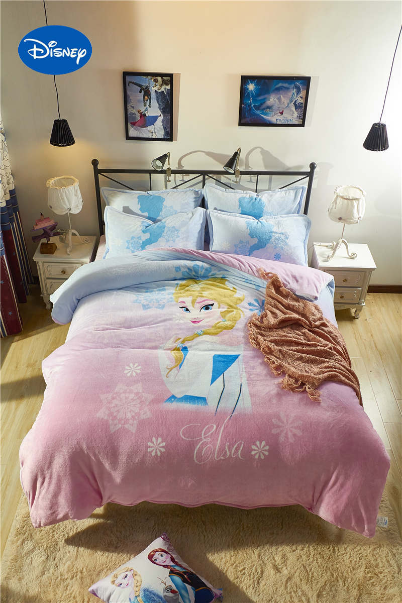 Us 9459 14 Offfrozen Elsa Princess 3d Print Flannel Comforter Bedding Set Twin Full Queen Size Bedspread Girls Bedroom Decor Warm Soft Winter In intended for sizing 800 X 1200