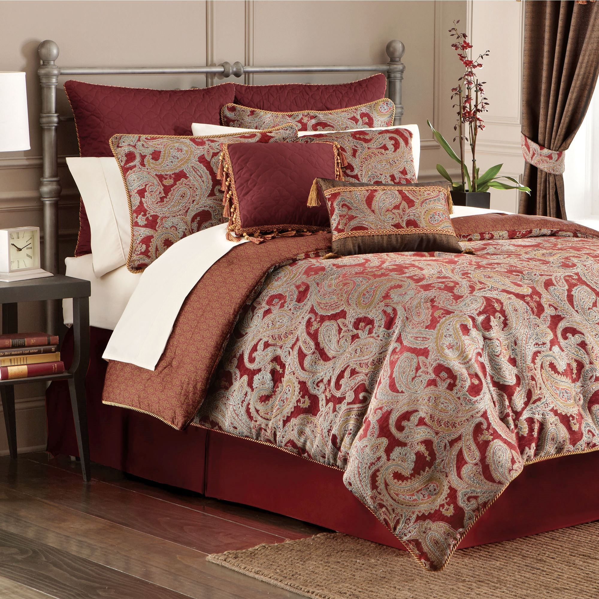 Valentina Paisley Claret Comforter Bedding Croscill In 2019 pertaining to sizing 2000 X 2000