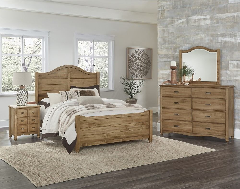 Vaughan Bassett American Maple 4pc Shiplap Bedroom Set In Natural Maple regarding size 1000 X 787