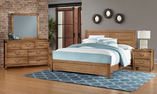 Vaughan Bassett Sedgwick 4 Piece Panel Bedroom Set In Natural Maple within measurements 1532 X 1200