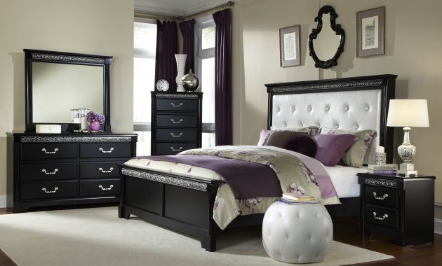 Venetian Black 5pc Bedroom Set Wking Panel Bed regarding size 4200 X 3300