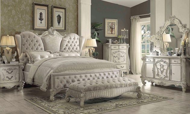 Versailles Upholstered Bedroom Set W Ivory Bed In 2019 Bedroom with size 1900 X 1024