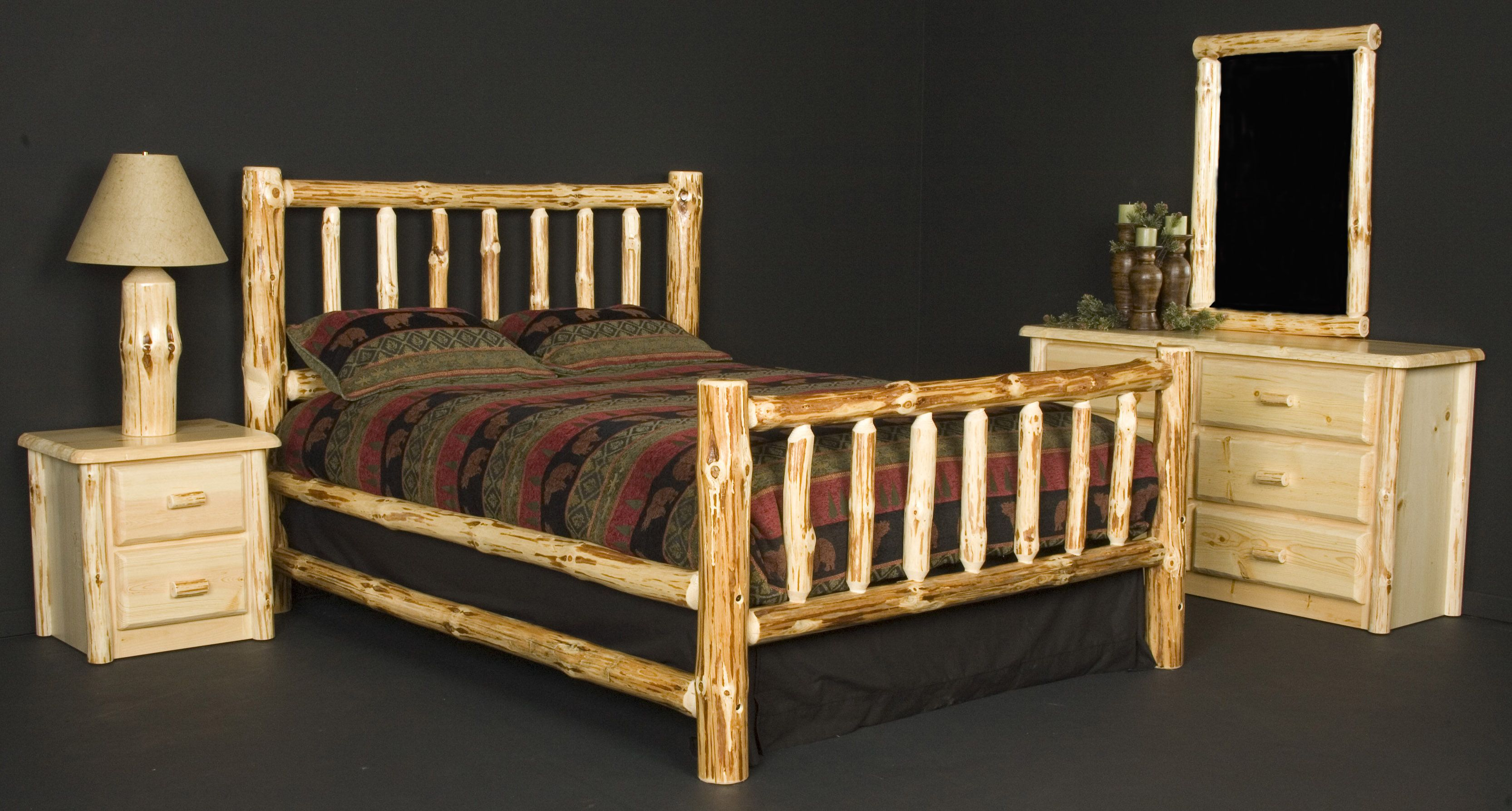 Viking Log Furniture Furniture Log Bed Timber Beds Log Furniture throughout size 3331 X 1787