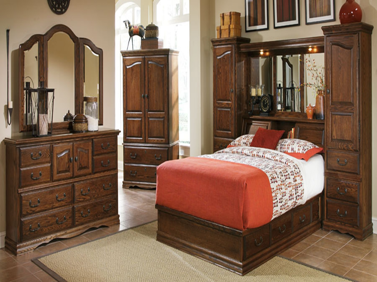 Wall Unit Bedroom Set Over Bed Storage King Wall With Piers Full within size 1280 X 960