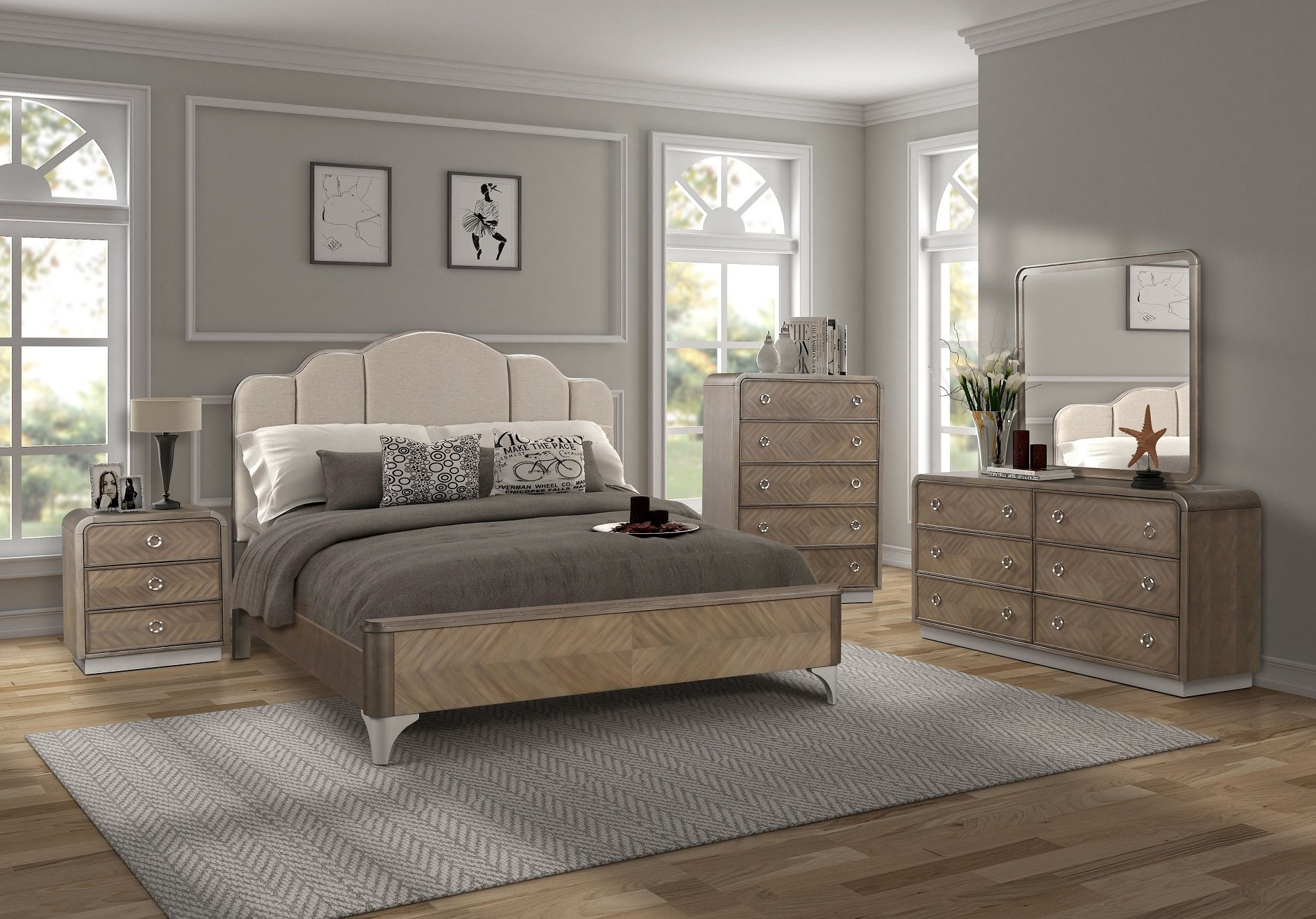 Waterfall Standard Configurable Bedroom Set intended for measurements 1985 X 1386