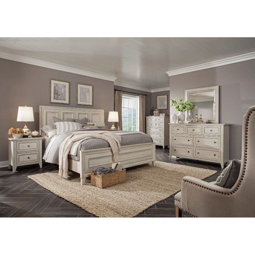 White Casual Traditional 6 Piece Cal King Bedroom Set Raelynn Rc intended for measurements 1000 X 1000