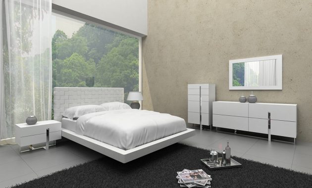 White Contemporary Bedroom Furniture Set Contemporary Furniture intended for dimensions 1200 X 803