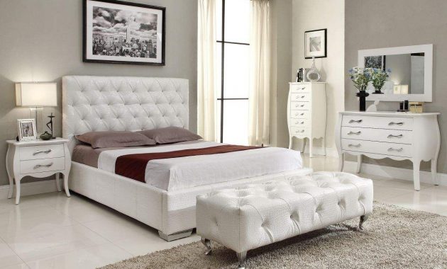 White Or Black Crocodile Leather Bedroom Set With Crystals Home within sizing 1200 X 770