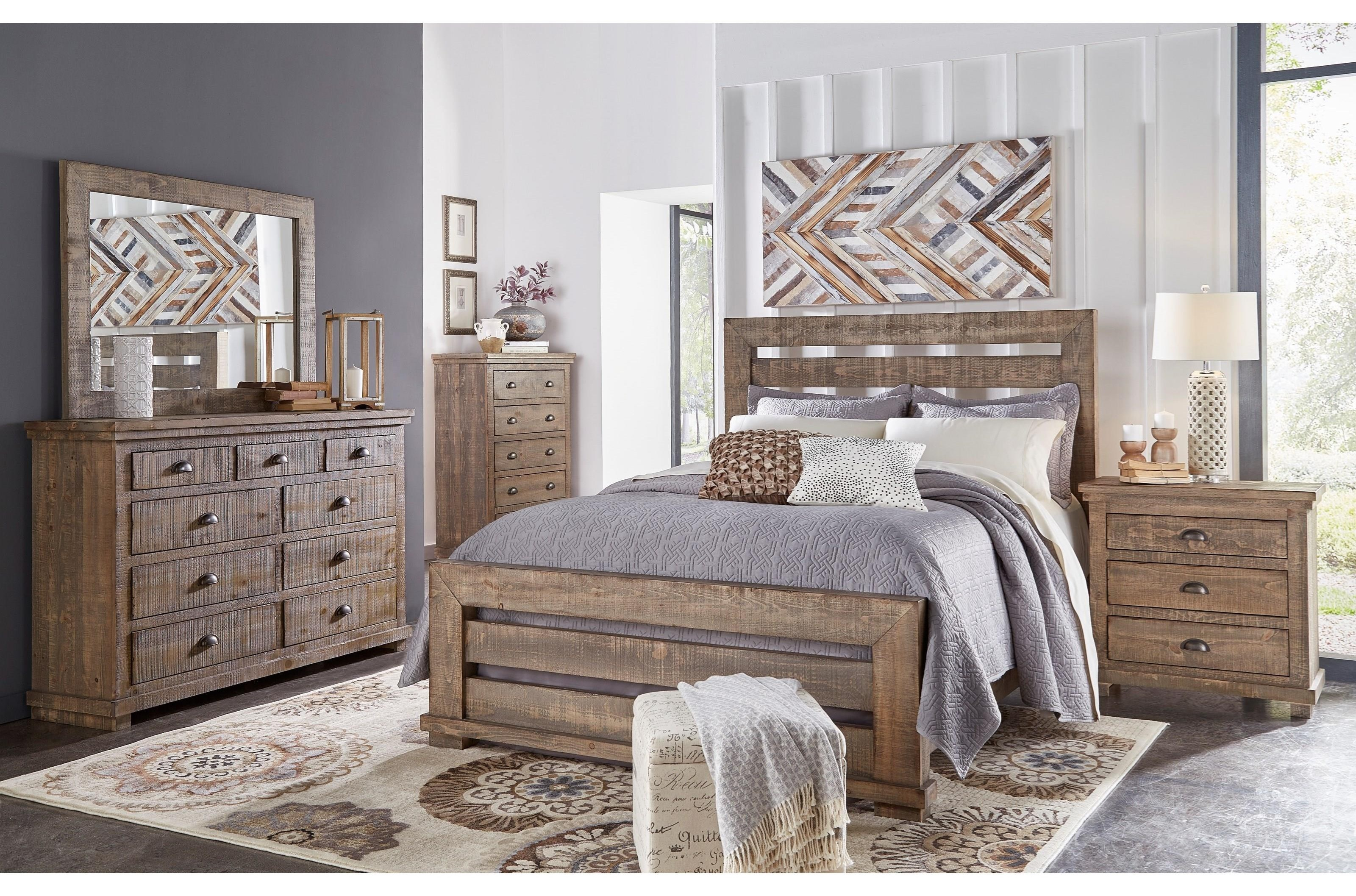 Willow 6 Piece King Bedroom Group Progressive Furniture At Sam Levitz Furniture intended for proportions 3200 X 2114