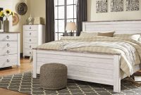 Willowton Whitewash Panel Bedroom Set intended for dimensions 2173 X 937