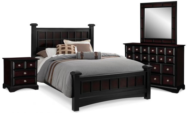Winchester 6 Piece Queen Bedroom Set Black And Burnished Merlot within proportions 1500 X 924