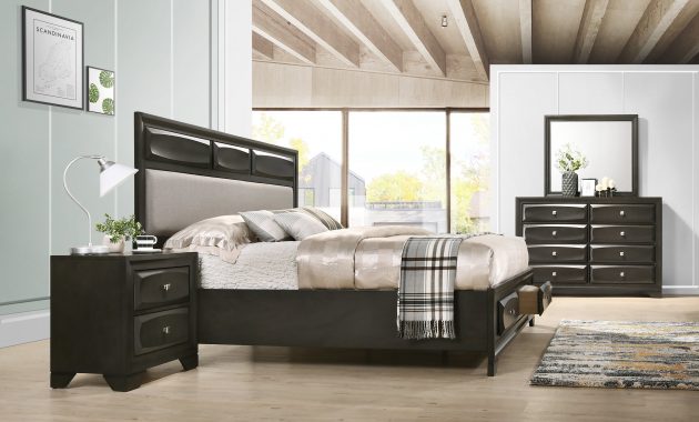 Winston Porter Oakland Antique Grey Finish Wood Bedroom Set With within dimensions 4900 X 3247