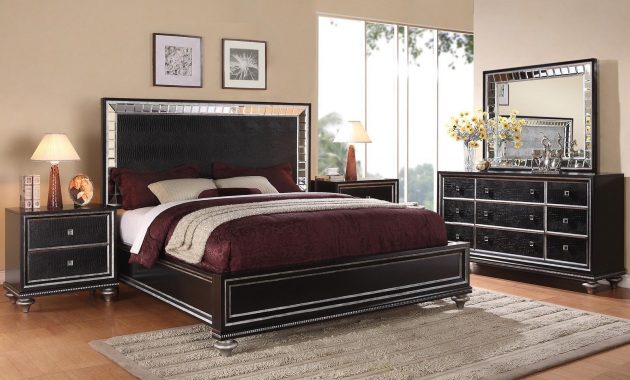 Wynwood Glam Black Mirrored King Size Mansion Bed Bedroom for dimensions 1600 X 1025