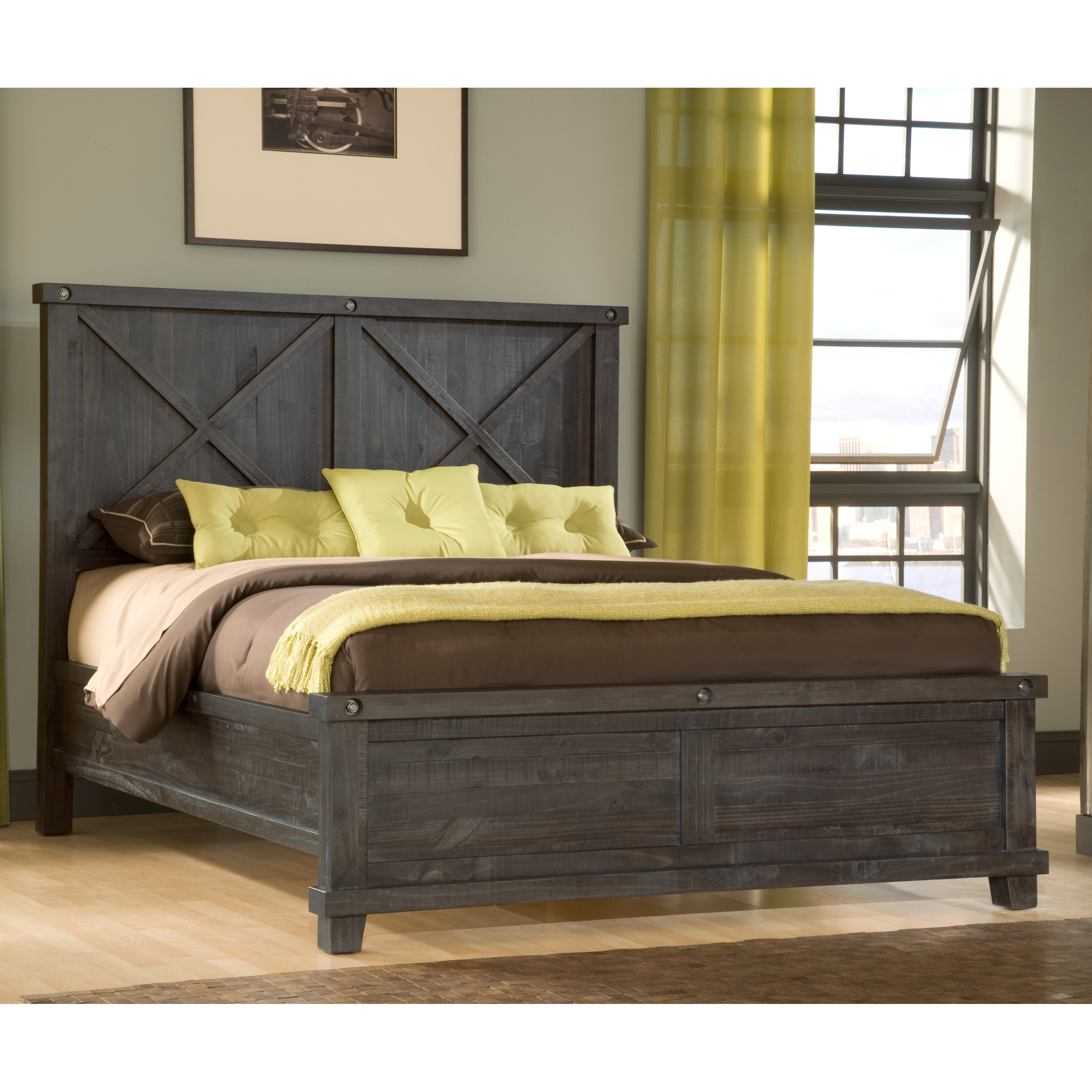 Yosemite Solid Wood Panel Bed intended for size 3200 X 3200