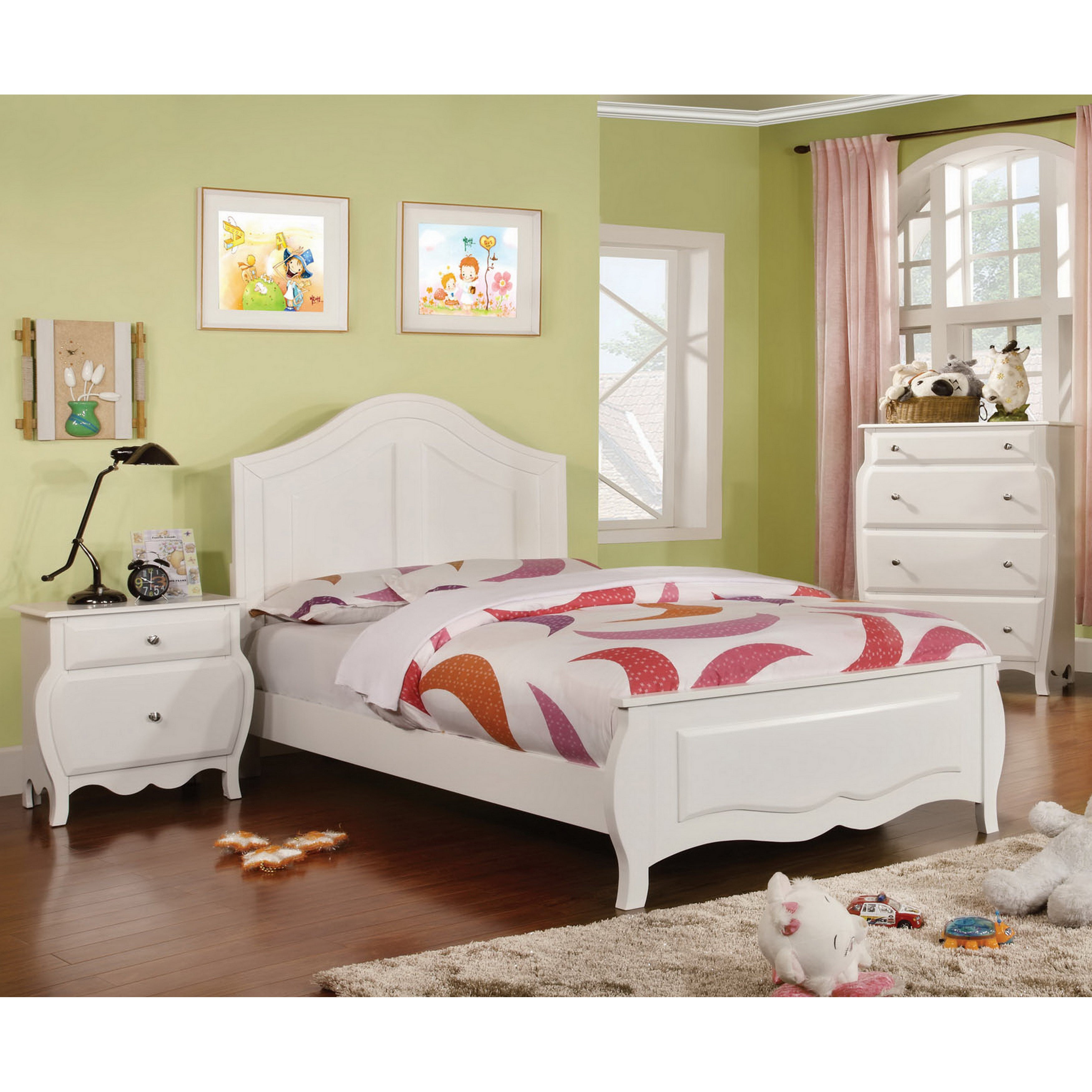 Young Olivia Modern White 3 Piece Bedroom Set Foa intended for measurements 3500 X 3500