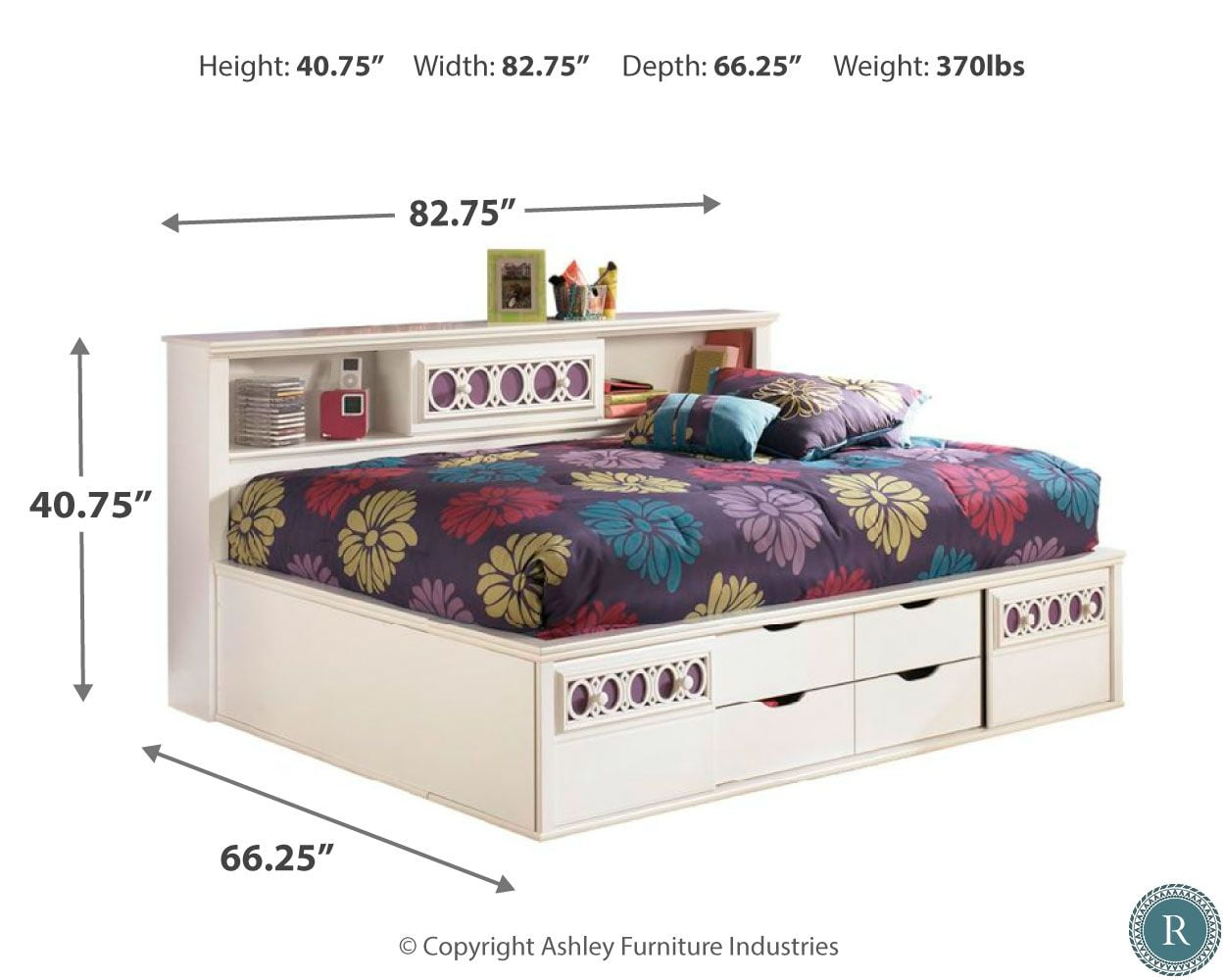 Zayley Bookcase Bedroom Set with regard to size 1250 X 1000