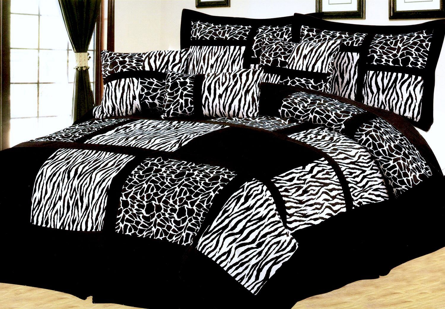 Zebra Bed Set Zebra Decor Zebra Print Bedroom Leopard Print intended for sizing 1500 X 1042