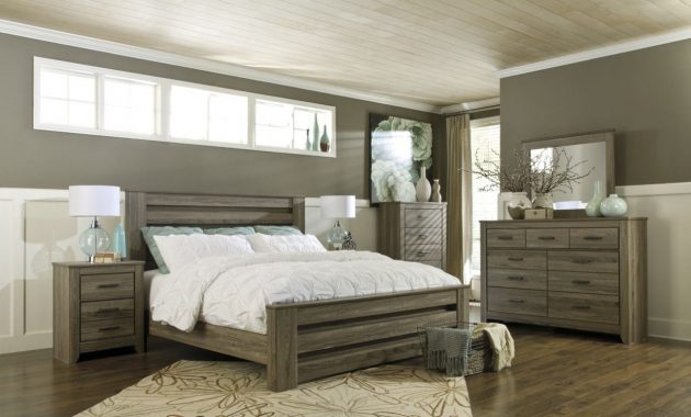 Zelen 4pc Panel Bedroom Set In Warm Gray within proportions 1280 X 875