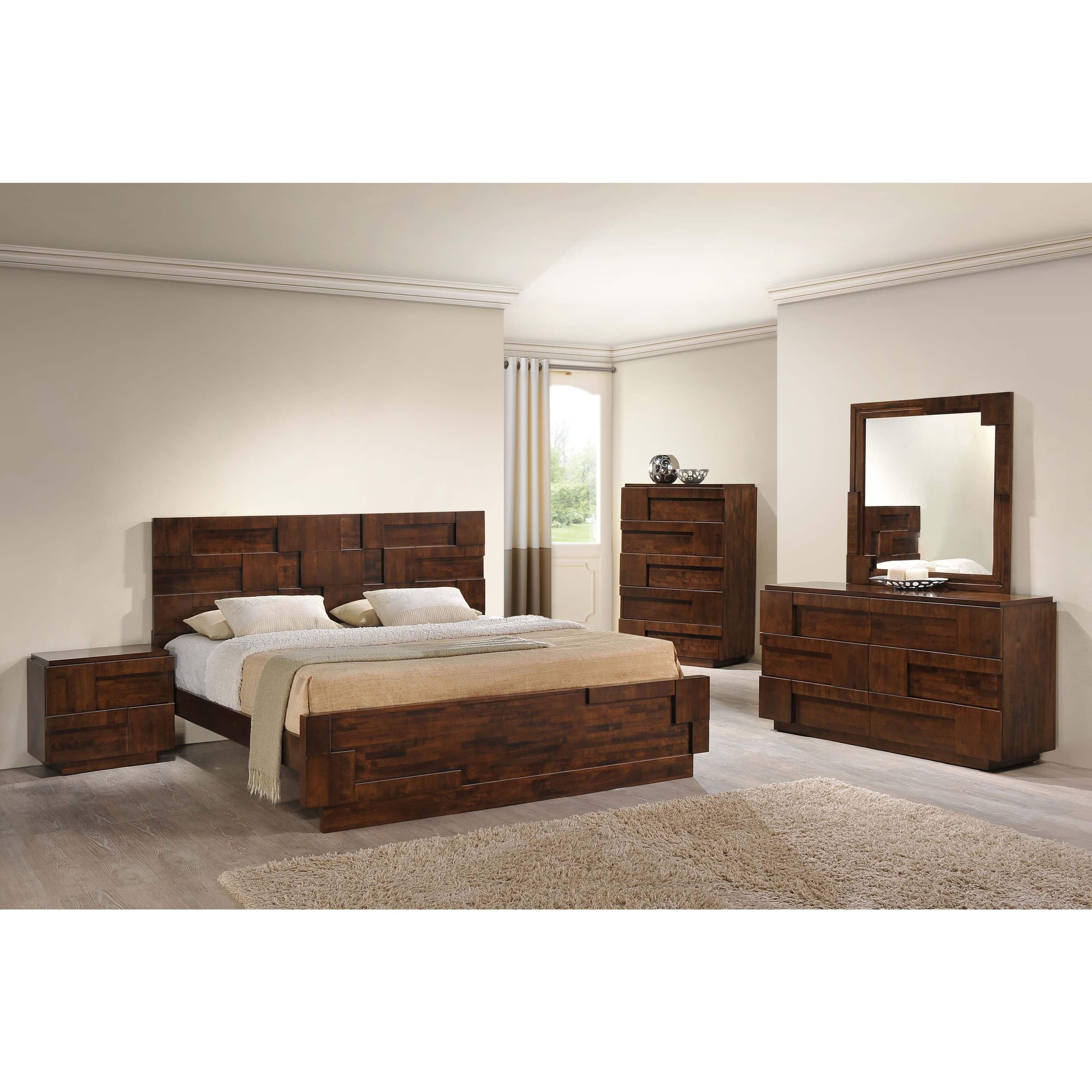 Zuo San Diego Bedroom Collection Queen Brown Products Bed throughout measurements 3500 X 3500