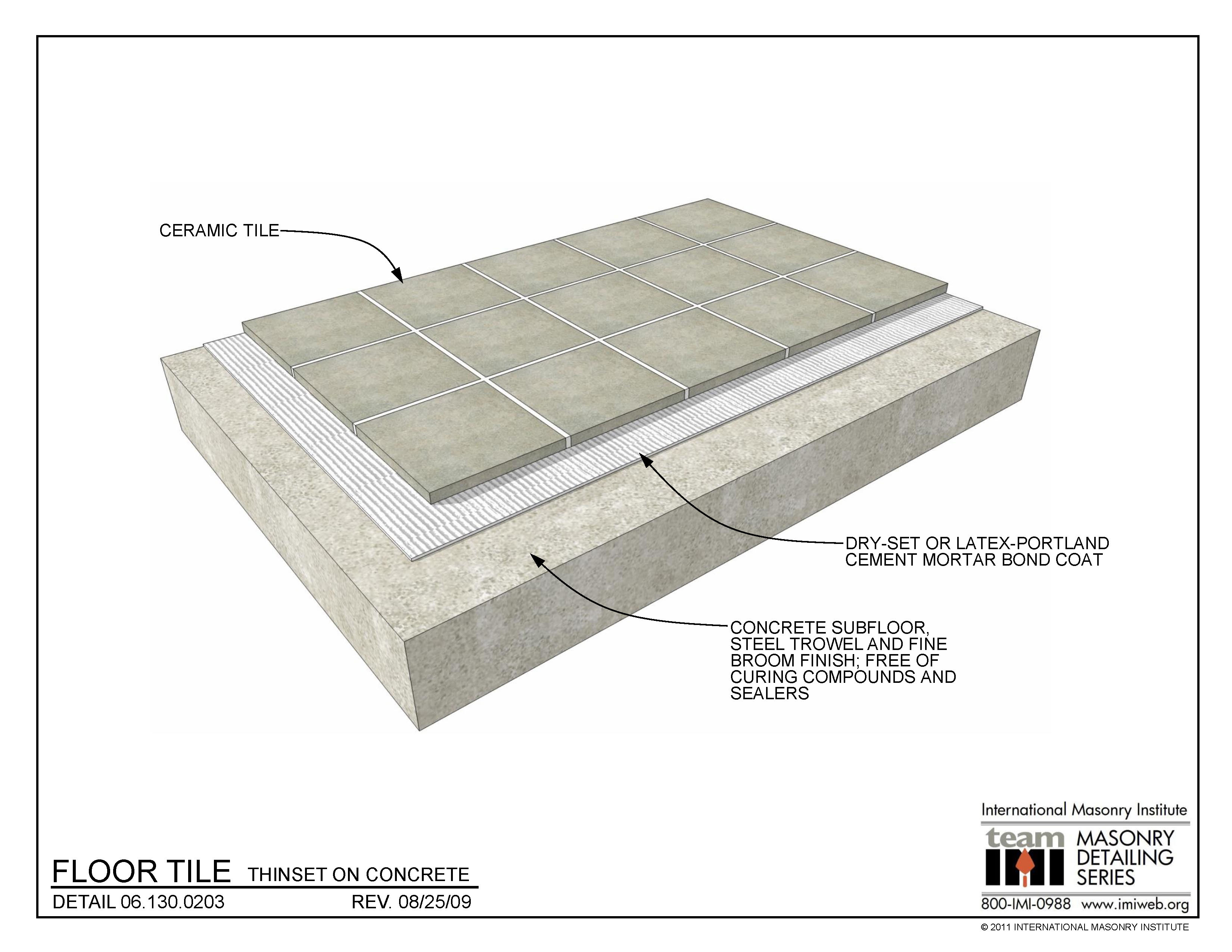 061300203 Floor Tile Thinset On Concrete for proportions 3300 X 2550