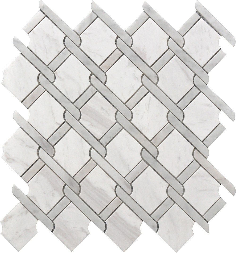 12x12 Medallion Pattern Grey Marble Mosaic Tile Roca Tile Usa with regard to proportions 1000 X 1068