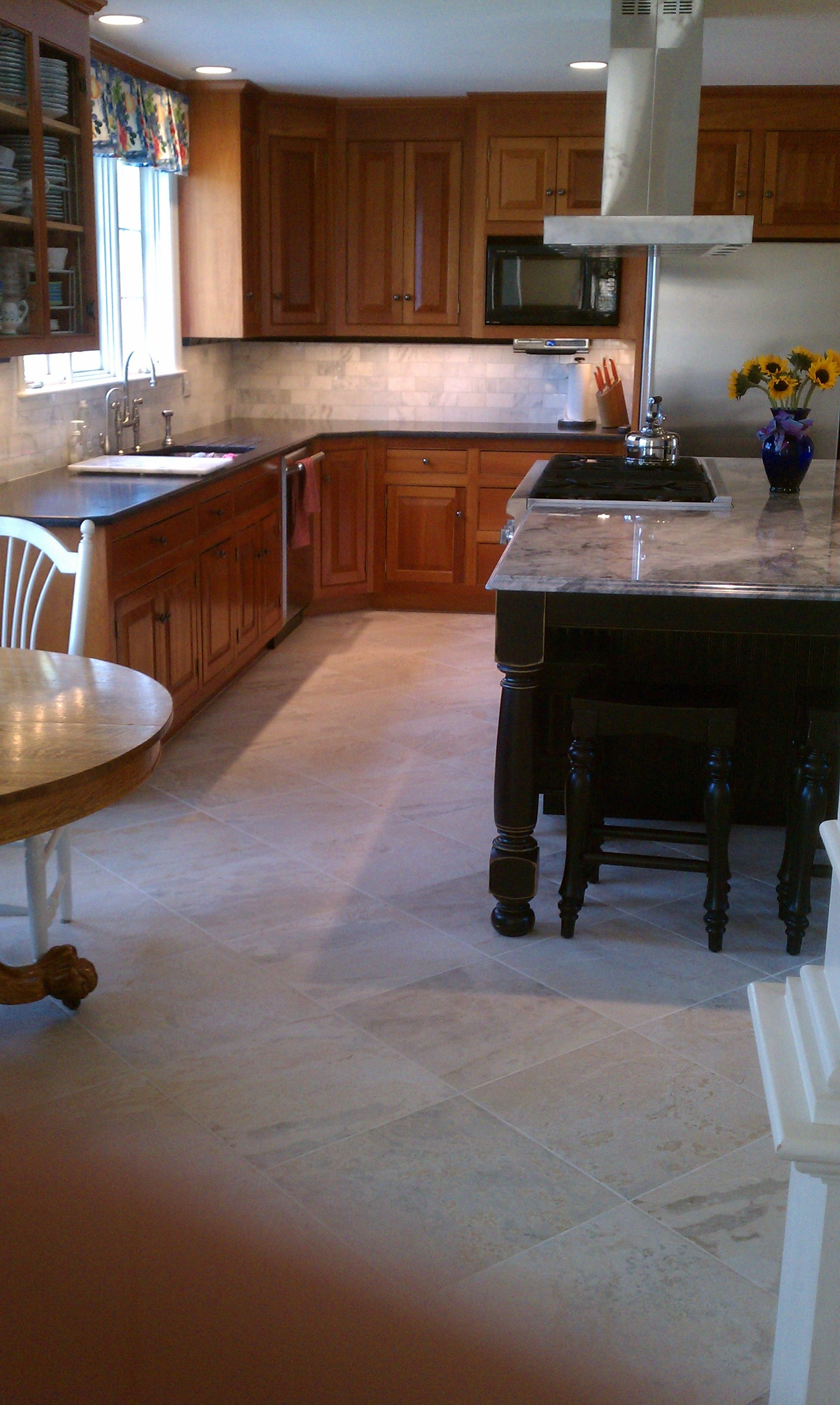 13x13 Floor With Matching 3x6 Backsplash Kitchen Flooring intended for size 1952 X 3264