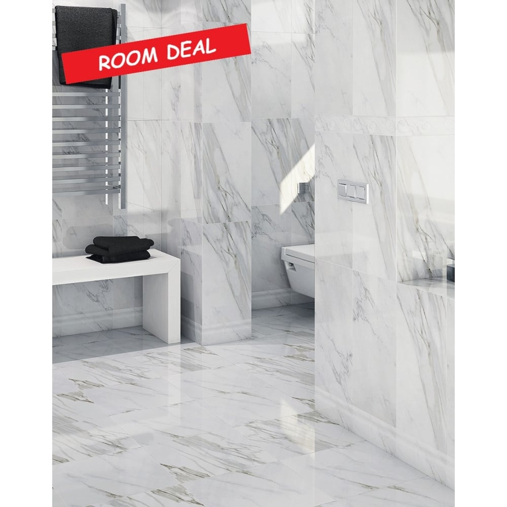 20m2 Matt Carrara Marble Effect 30cm X 60cm Wall Floor Tile for sizing 1000 X 1000