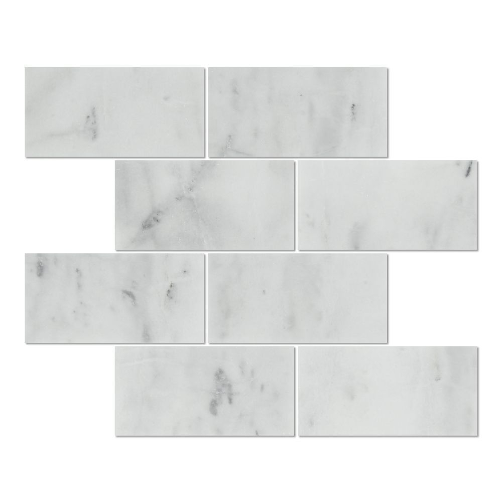 3 X 6 Honed Bianco Mare Marble Tile Products Tiles throughout dimensions 1000 X 1000