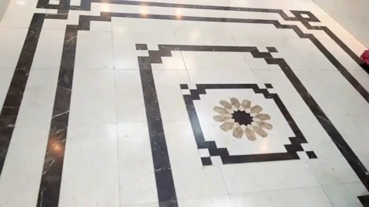3d Floral Marble Floor Design Border Strip in proportions 1280 X 720