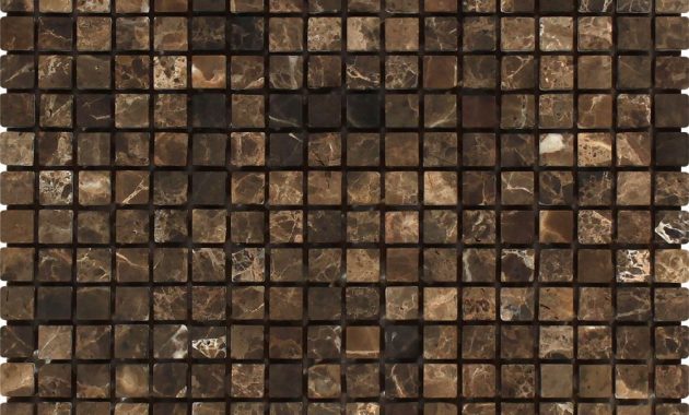 58 X 58 Tumbled Emperador Dark Marble Mosaic Tile In 2019 for size 1000 X 1000