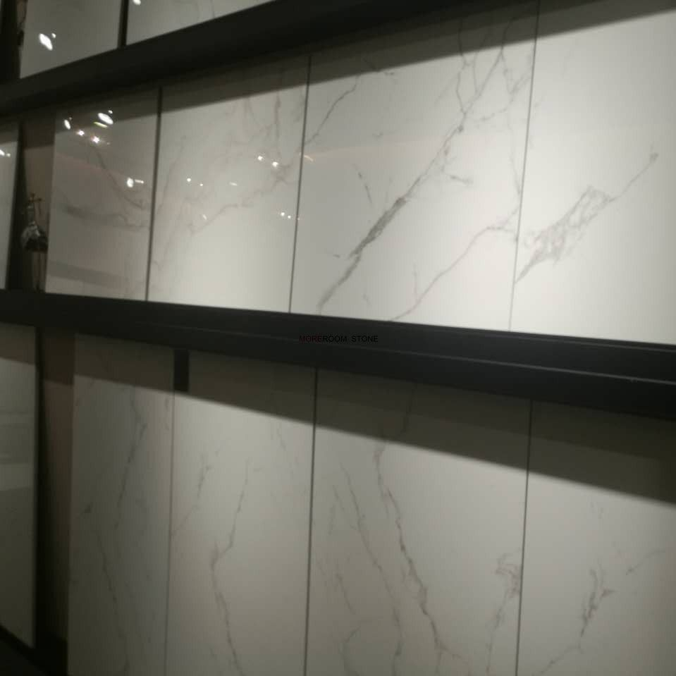 600x600 Calacatta White Marble Look Porcelain Tile Glazed intended for measurements 959 X 959