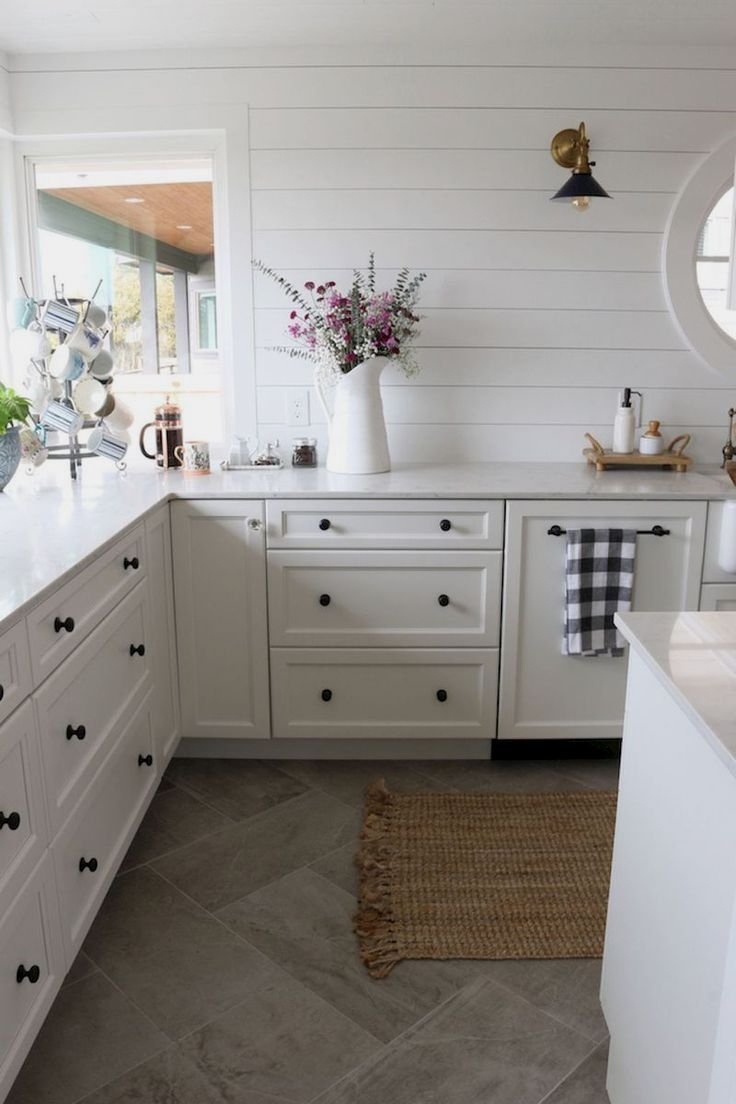 70 Tile Floor Farmhouse Kitchen Decor Ideas 55 In 2019 with regard to size 736 X 1104