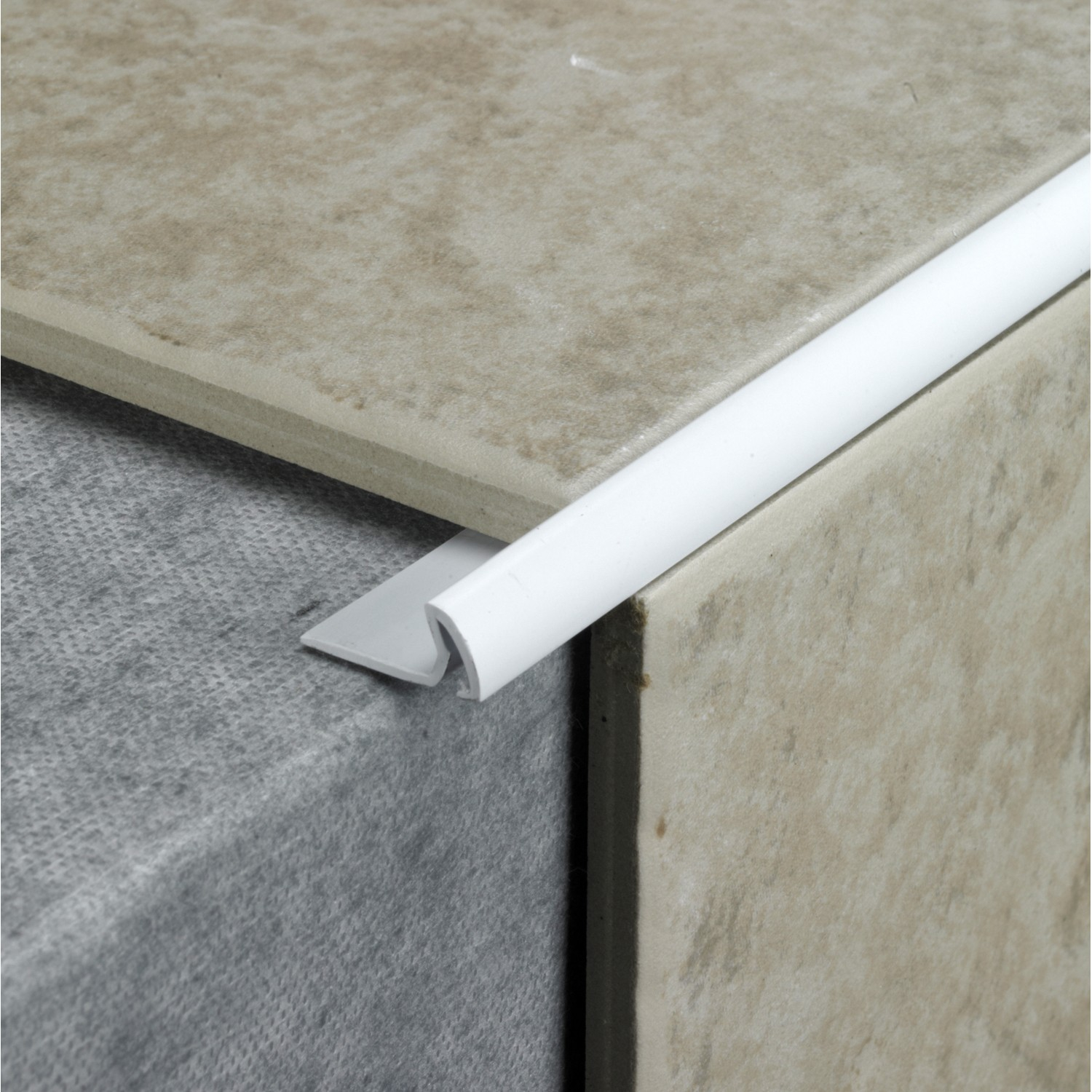 7mm Profile Plus Standard Tile Edging White with regard to size 1500 X 1500