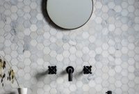 Alsace Honed Marble Hexagon Mosaic Tile Mandarin Stone intended for dimensions 1011 X 1280