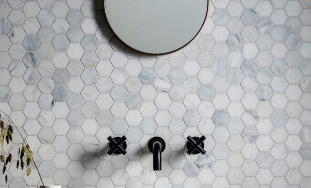 Alsace Honed Marble Hexagon Mosaic Tile Mandarin Stone intended for dimensions 1011 X 1280