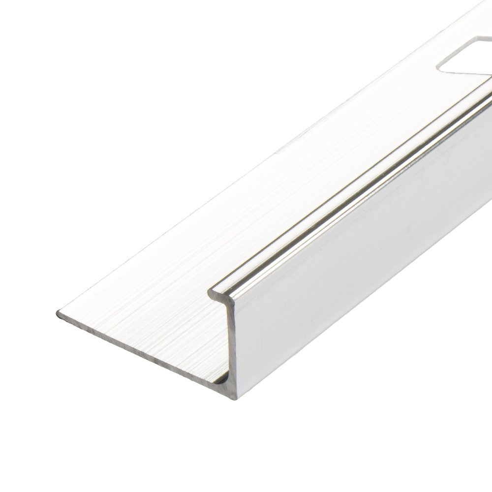 Aluminium Chrome Square Edge Tile Trim Tiling Supplies Akua Tile regarding sizing 1000 X 1000