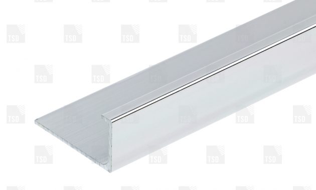 Aluminium Chrome Square Edge Tile Trim with sizing 1000 X 1000