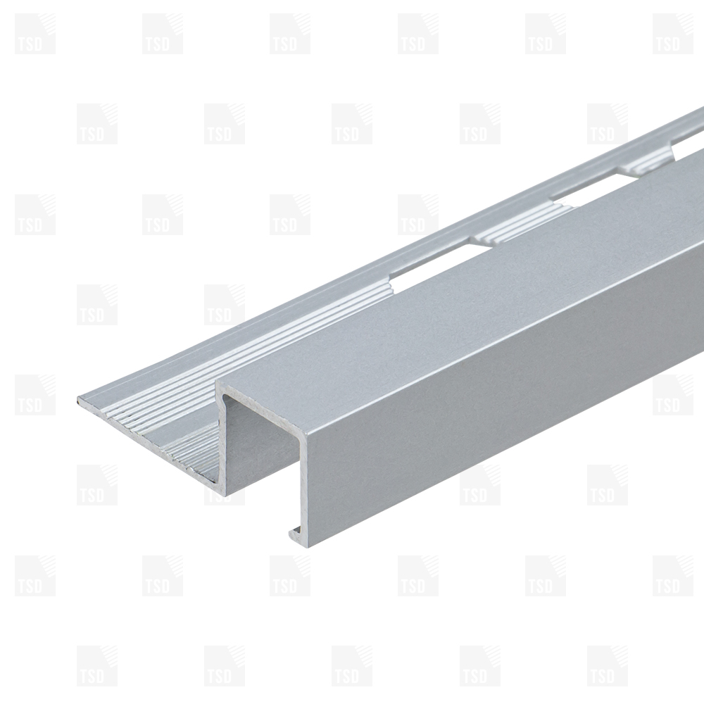 Aluminium Matt Anodised Square Box Section Tile Trim with proportions 1000 X 1000