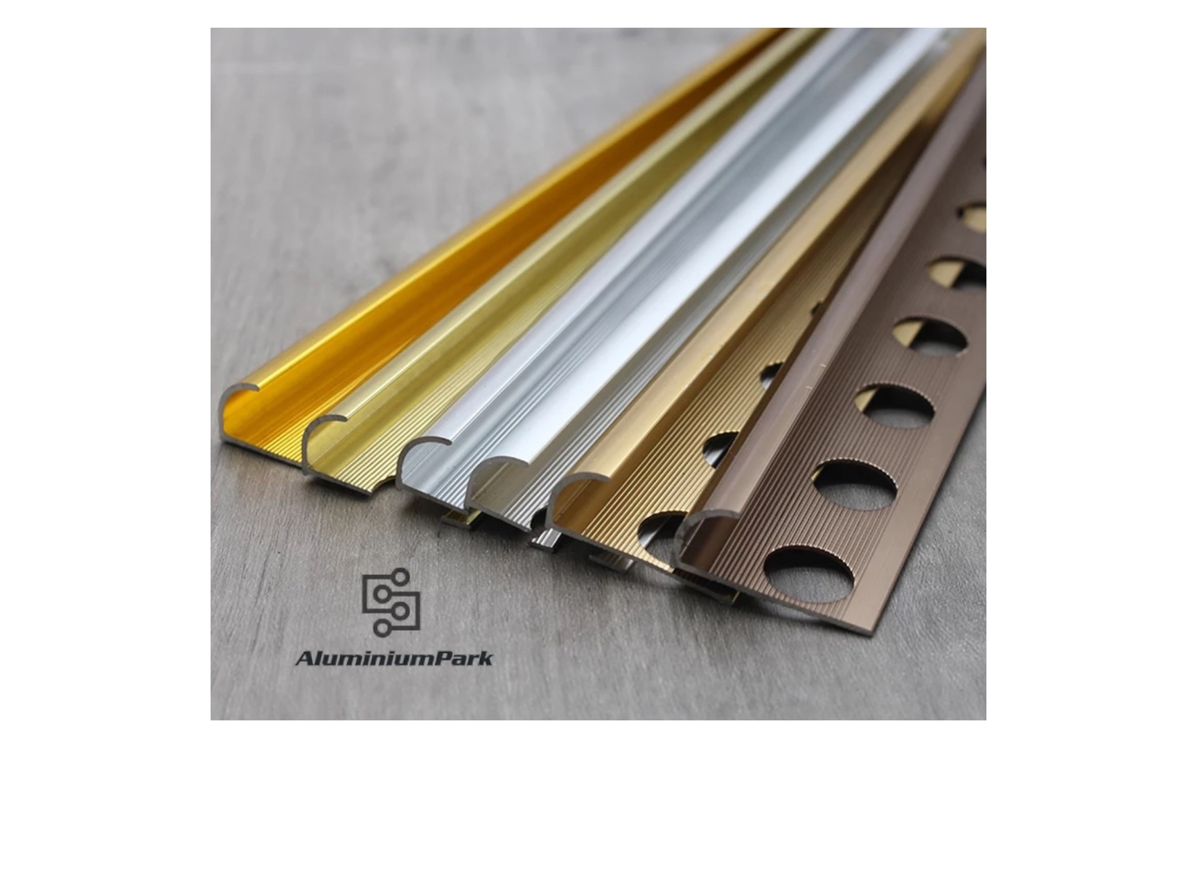 Aluminiumpark Aluminium Tile Trims Tile Edge Trim in size 1728 X 1256