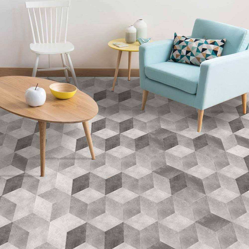 Awesome Inch Hexagon Floor Tile White And Blue Large Format throughout dimensions 1001 X 1001