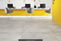 Bank Interior White Yellow Concrete Look Large Format regarding measurements 1500 X 1166